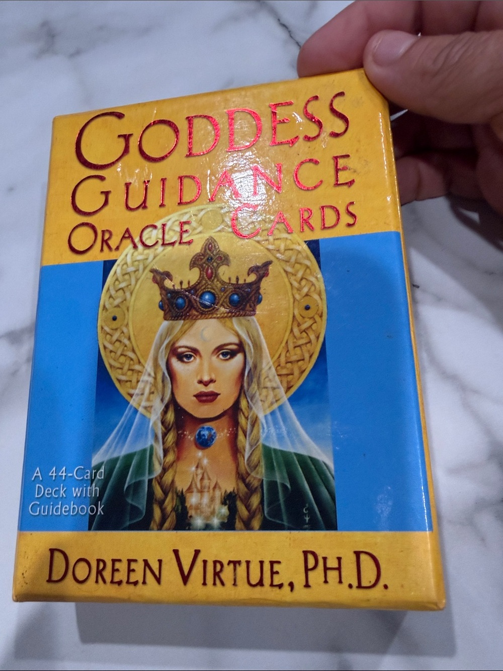 Doreen Virtue Goddess Guidance Oracle Cards - Yellow & Blue Box